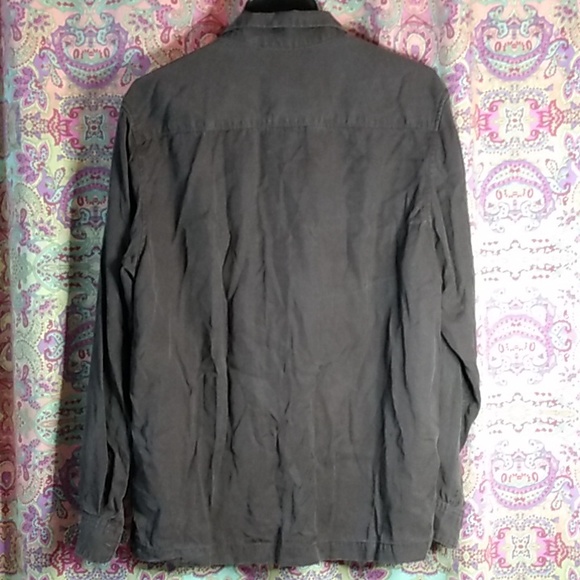 H&M Men's Casual Button Down Shirt - Dark Brown - Picture 3 of 3